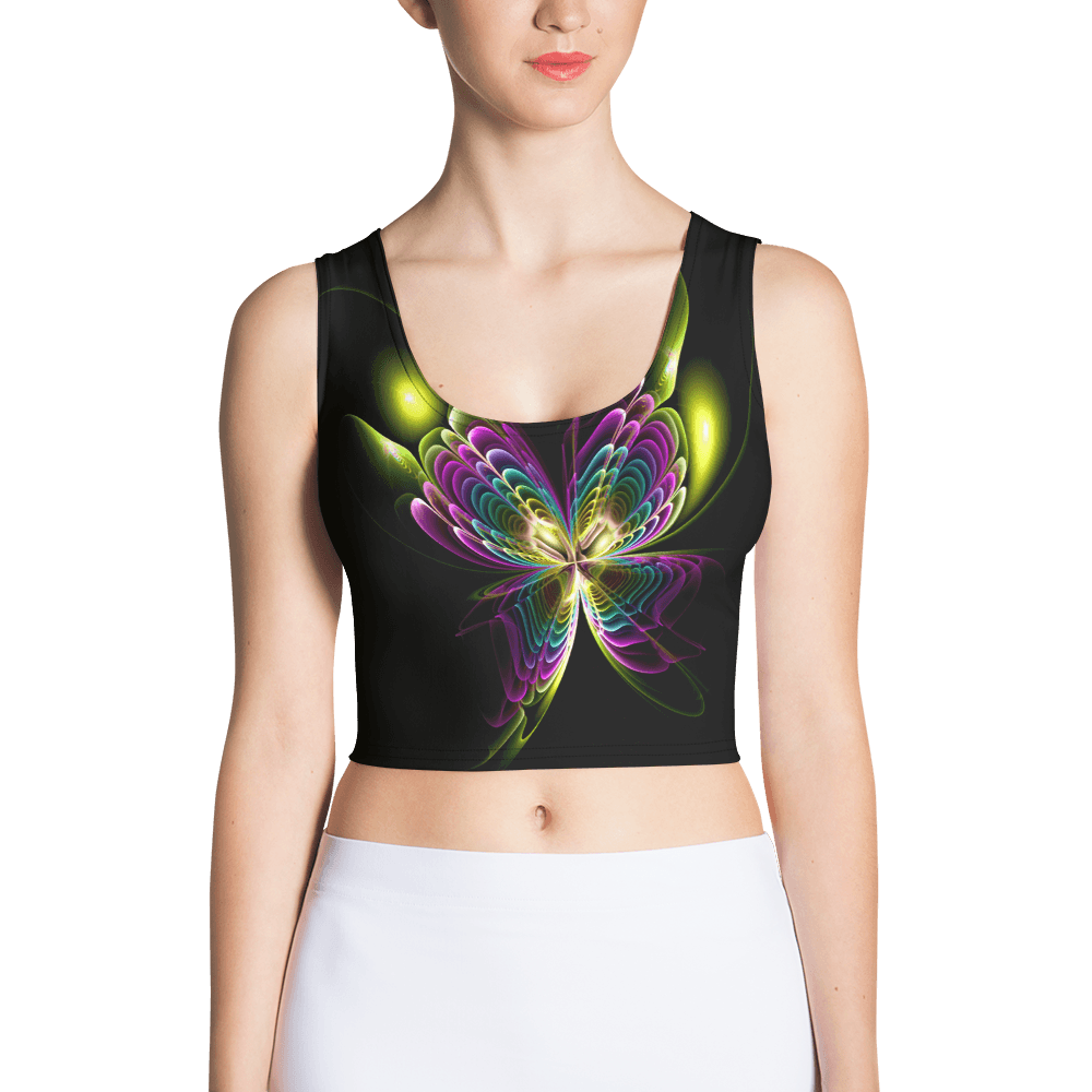 Crop Top Butterfly Colorful